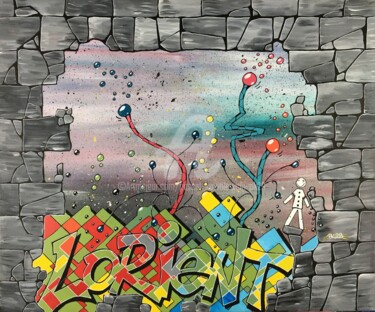 "Graffiti - Kipoulou…" başlıklı Tablo Pascal Kowalewski (PK29) tarafından, Orijinal sanat, Akrilik Ahşap Sedye çerçevesi üze…