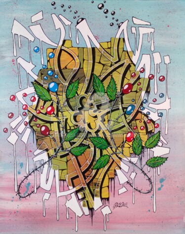 Painting titled "Conditionné" by Pascal Kowalewski (PK29), Original Artwork, Acrylic Mounted on Wood Stretcher frame