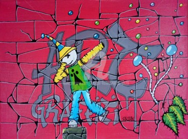 绘画 标题为“ART GRAFFITI” 由Pascal Kowalewski (PK29), 原创艺术品, 丙烯 安装在木质担架架上