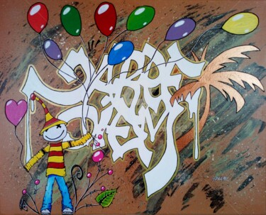Pintura titulada "GRAFFITI - CARPE DI…" por Pascal Kowalewski (PK29), Obra de arte original, Acrílico Montado en Bastidor de…