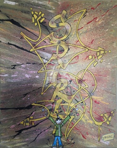 Malerei mit dem Titel "GRAFFITI SPIRIT" von Pascal Kowalewski (PK29), Original-Kunstwerk, Acryl Auf Keilrahmen aus Holz mont…