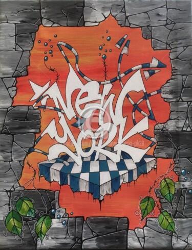 Pintura intitulada "Graffiti New-York 2…" por Pascal Kowalewski (PK29), Obras de arte originais, Acrílico Montado em Armação…