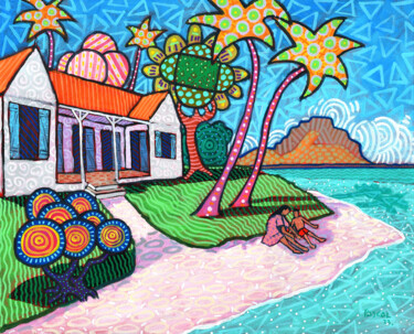 Pintura titulada "My dream house" por Pascal Lagesse, Obra de arte original, Acrílico Montado en Bastidor de camilla de made…
