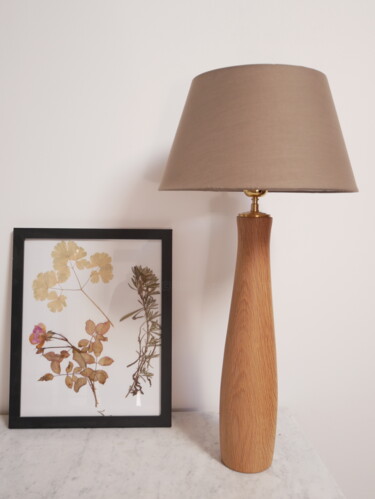 Design titled "Pied de lampe en ch…" by Pascal Lamy (A l'atelier du bois), Original Artwork, Accessories