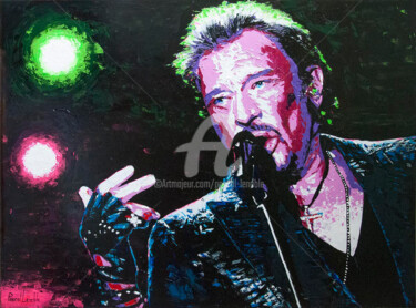 Painting titled "Concert Johnny Hall…" by Pascal Lenoble, Original Artwork, Acrylic
