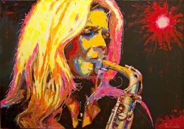 Painting titled "Candy Dulfer" by Pascal Lenoble, Original Artwork