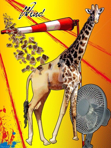 Цифровое искусство под названием "Girafe" - Pascal Lenoble, Подлинное произведение искусства