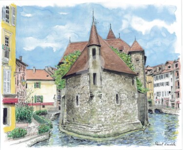 Painting titled "prison-annecy.jpg" by Pascal Lenoble, Original Artwork