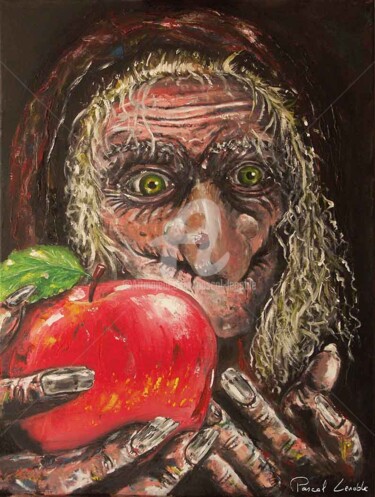 Peinture intitulée "La marchande de pom…" par Pascal Lenoble, Œuvre d'art originale, Huile