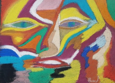 Dessin intitulée "auto portrait" par Pascal, Œuvre d'art originale, Pastel