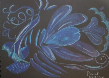 Drawing titled "belle fleur" by Pascal, Original Artwork