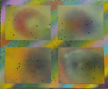 Peinture intitulée "Couleurs galactiques" par Pascal, Œuvre d'art originale, Acrylique