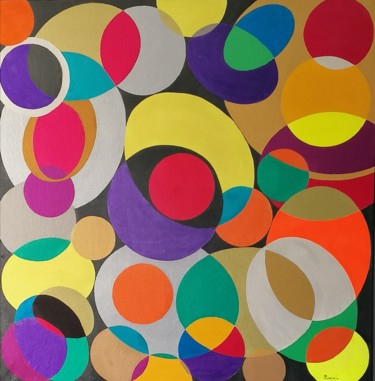 Painting titled "Sixties" by Pascal, Original Artwork, Acrylic