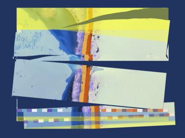 Arts numériques intitulée "Lac salé, avec rect…" par Pascal Maupas, Œuvre d'art originale, Peinture numérique