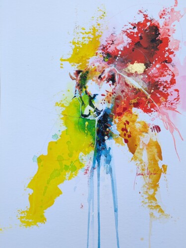 Pintura titulada "Abstract Cheetah" por Pascal Merlin, Obra de arte original, Acrílico