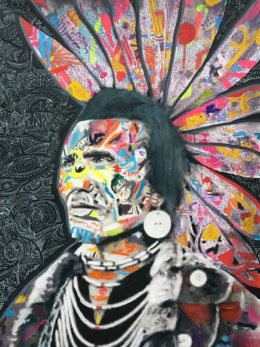 Peinture intitulée "Apache" par Pascal Petit, Œuvre d'art originale, Acrylique