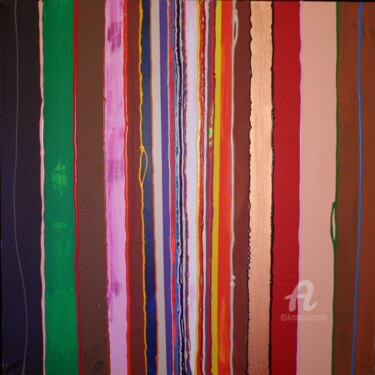Painting titled "lines1" by Pascal Piguel, Original Artwork, Acrylic
