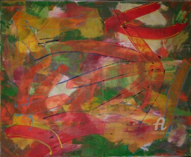 Malerei mit dem Titel "jungle" von Pascal Piguel, Original-Kunstwerk, Acryl