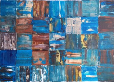 Pintura titulada "choc'o'blue" por Pascal Piguel, Obra de arte original, Acrílico