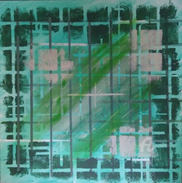 Картина под названием "green road" - Pascal Piguel, Подлинное произведение искусства, Акрил