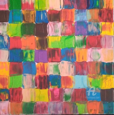 Peinture intitulée "squares" par Pascal Piguel, Œuvre d'art originale, Acrylique
