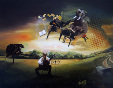 Peinture intitulée "la-panne-d-inspirat…" par Pascal Piro, Œuvre d'art originale, Huile