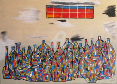 Peinture intitulée "Addiction- La réser…" par Pascal Russi (PRussi), Œuvre d'art originale, Acrylique