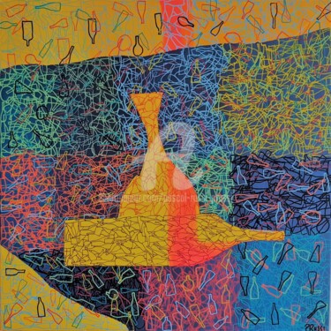 Painting titled "les carafes 18" by Pascal Russi (PRussi), Original Artwork, Acrylic