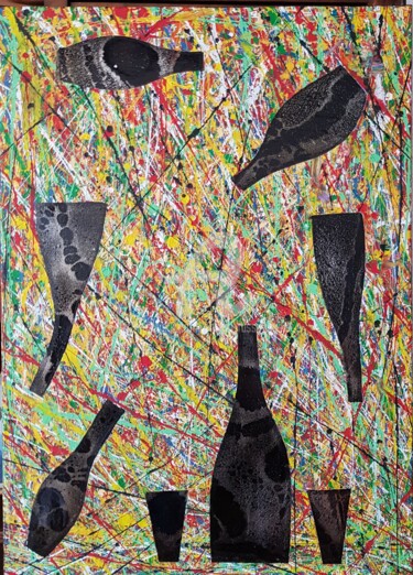 Peinture intitulée "Addiction-d'une-bou…" par Pascal Russi (PRussi), Œuvre d'art originale, Acrylique