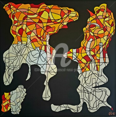 Painting titled "Déchirure - L'égaré" by Pascal Russi (PRussi), Original Artwork, Acrylic