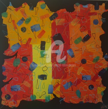 Картина под названием "1.Les petits flacons" - Pascal Russi (PRussi), Подлинное произведение искусства, Акрил Установлен на…