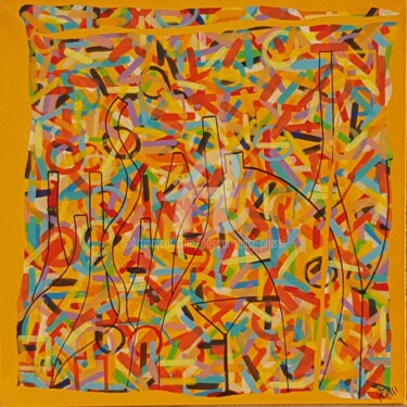 Pintura intitulada "1-Addiction- Les Fl…" por Pascal Russi (PRussi), Obras de arte originais, Acrílico