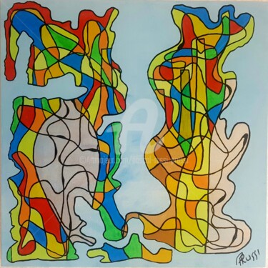 Peinture intitulée "9.Addiction Les fla…" par Pascal Russi (PRussi), Œuvre d'art originale, Acrylique Monté sur Châssis en b…