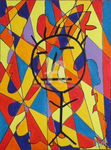 Malerei mit dem Titel "2- VIRUS" von Pascal Russi (PRussi), Original-Kunstwerk, Acryl