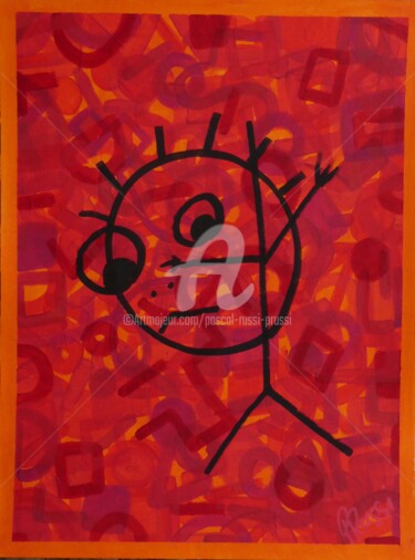 Painting titled "5 - Virus 2020 et a…" by Pascal Russi (PRussi), Original Artwork, Acrylic