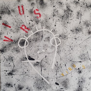 Painting titled "1. Virus 2020 et ap…" by Pascal Russi (PRussi), Original Artwork, Acrylic