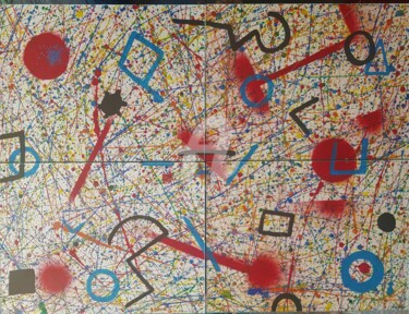 Painting titled "1-Sans titre. 4 x 4…" by Pascal Russi (PRussi), Original Artwork, Acrylic