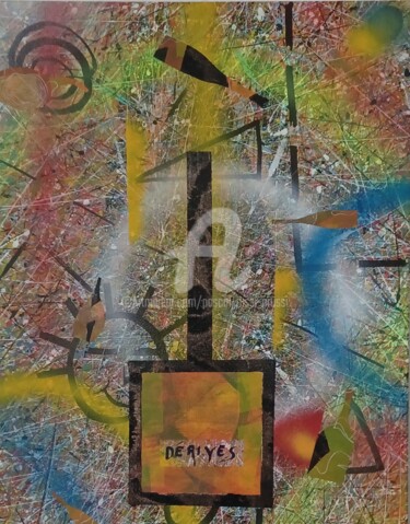 Malerei mit dem Titel "Confinement - Les D…" von Pascal Russi (PRussi), Original-Kunstwerk, Acryl