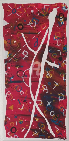 Pintura titulada "10-Confinement Dans…" por Pascal Russi (PRussi), Obra de arte original, Acrílico Montado en Bastidor de ca…