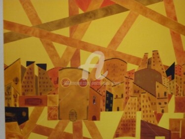 "Le village perdu dé…" başlıklı Tablo Pascal Russi (PRussi) tarafından, Orijinal sanat, Petrol