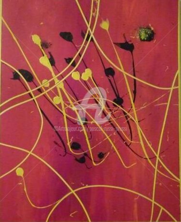 Malerei mit dem Titel "Ces larmes de doule…" von Pascal Russi (PRussi), Original-Kunstwerk, Öl