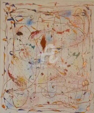 Peinture intitulée "La danse des pollens" par Pascal Russi (PRussi), Œuvre d'art originale, Huile