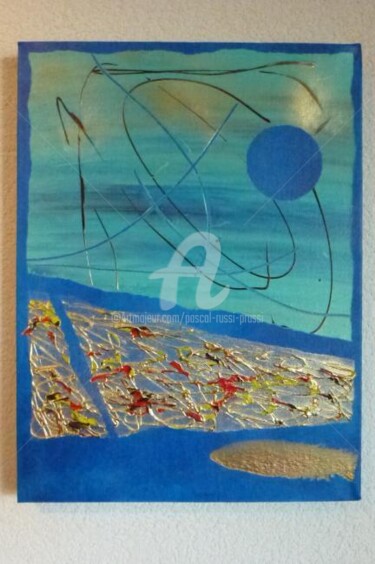 Pintura titulada "Jour de pêche" por Pascal Russi (PRussi), Obra de arte original, Oleo