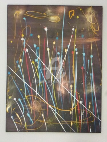 Peinture intitulée "Mes divagations noc…" par Pascal Russi (PRussi), Œuvre d'art originale, Huile