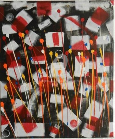 Peinture intitulée "Dis vagues 2012" par Pascal Russi (PRussi), Œuvre d'art originale, Huile