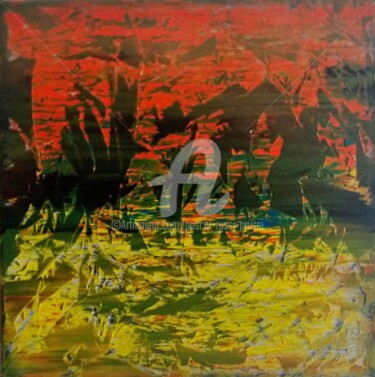 Painting titled "Paysage 2015" by Pascal Russi (PRussi), Original Artwork, Acrylic