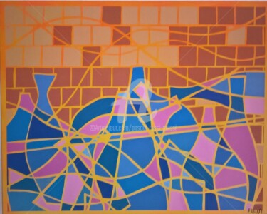 Peinture intitulée "34.Les carafes. cav…" par Pascal Russi (PRussi), Œuvre d'art originale, Acrylique