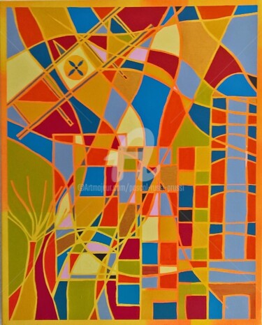 Картина под названием "la valse colorée Le…" - Pascal Russi (PRussi), Подлинное произведение искусства, Акрил
