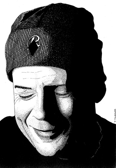Rysunek zatytułowany „Bruce Willis” autorstwa Pascal Tavarner, Oryginalna praca, Atrament