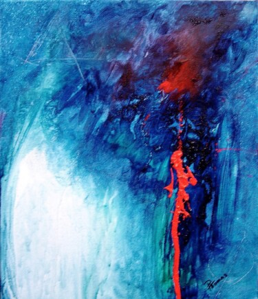 Malerei mit dem Titel "La lumière fut !" von Pascal Thomas, Original-Kunstwerk, Acryl
